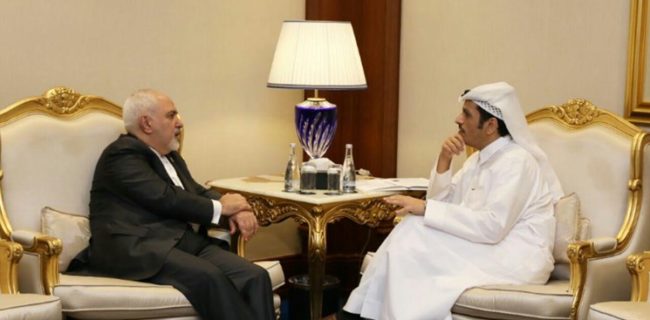 .وزیر خارجه قطر با ظریف دیدار می‌کند.