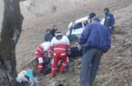 انحراف و سقوط خودروی پراید به دره کوهستانی محور اسالم به خلخال