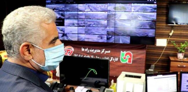بازدید سرزده استاندار از سالن مرکز عملیات مدیریت راه های گیلان