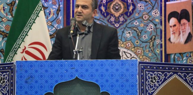 سخنرانی مدیرکل بهزیستی گیلان پیش از خطبه های نماز جمعه در مصلی امام خمینی(ره) رشت