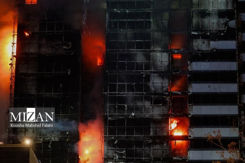 آتش‌سوزی در بیمارستان گاندی تهران