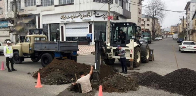 توسعه ۳۰۹ متر شبکه فاضلاب شهرستان صومعه سرا