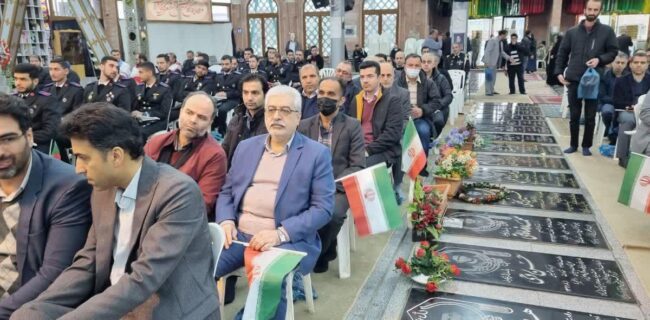 حضور مدیرشرکت نفت گیلان در میهمانی لاله ها و ادای احترام به مقام شهدا