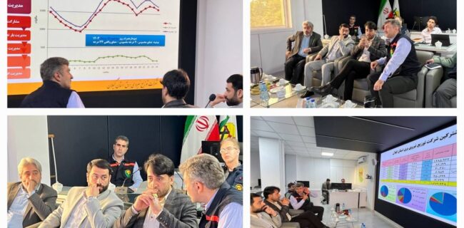 بازدید جمعی از معاونین و مدیران صدا و سیمای مرکز گیلان از مرکز پایش شرکت توزیع نیروی برق استان