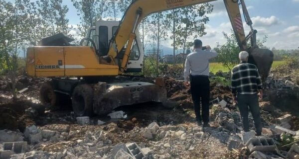 بخش‌هایی از بستر و حرایم مجاری آبی در شهرستانهای لاهیجان و سیاهکل رفع تصرف شدند