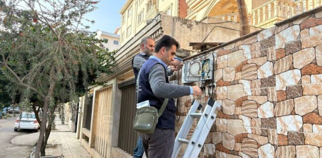 خیابان آزادگان تالش به شبکه فیبرنوری متصل شد