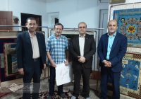 دیدار مدیران تامین اجتماعی و بهزیستی گیلان با هنرمند برجسته بازنشسته ناشنوا
