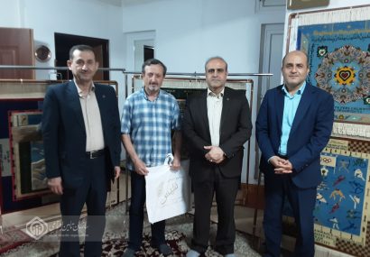 دیدار مدیران تامین اجتماعی و بهزیستی گیلان با هنرمند برجسته بازنشسته ناشنوا