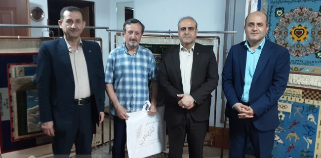 دیدار مدیران تامین اجتماعی و بهزیستی گیلان با هنرمند برجسته بازنشسته ناشنوا